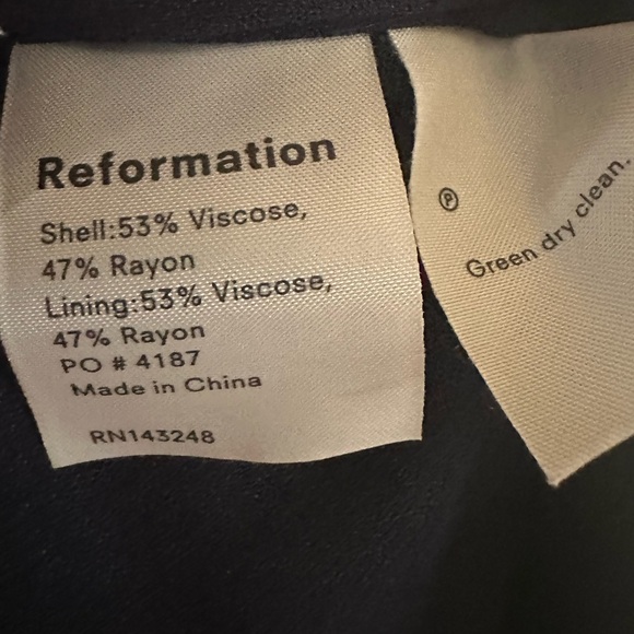 New Reformation Poppy Navy Maxi Dress Size 2 - Picture 8 of 9